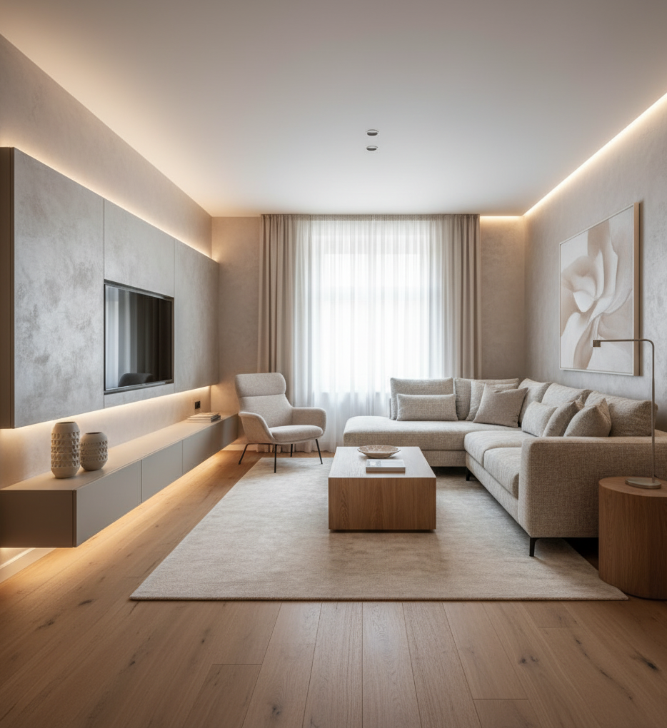 Wohnzimmer-Transformation Projekt